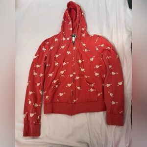 Vintage Y2K Red Heart Pattern Women's Jacket
